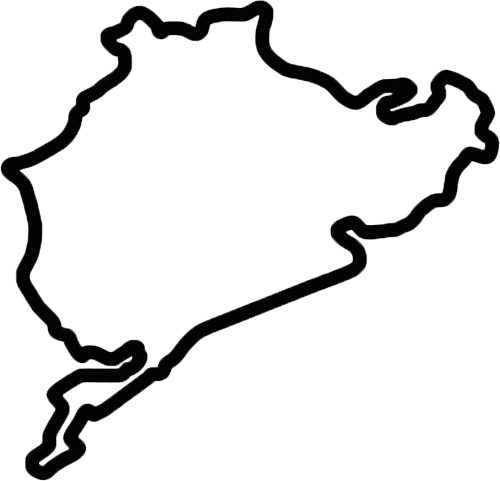 Skiss över Nürburgring Nordschleife
