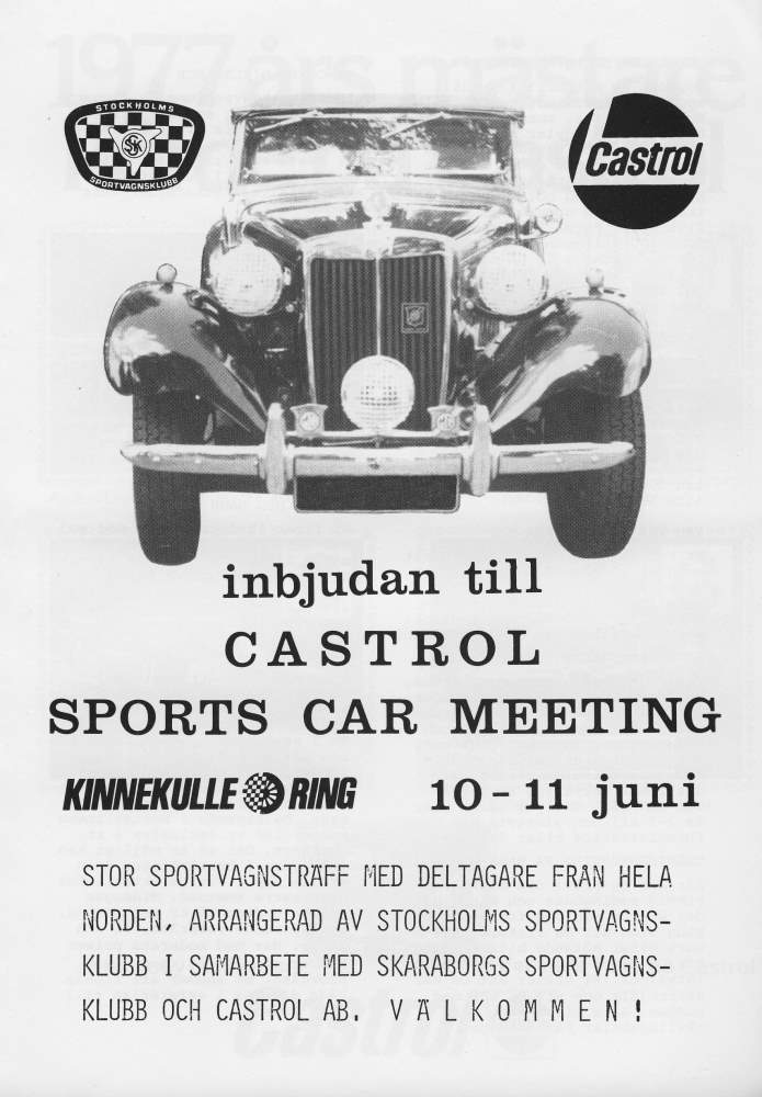 Castrol Sports Car Meeting Kinnekulle 1978