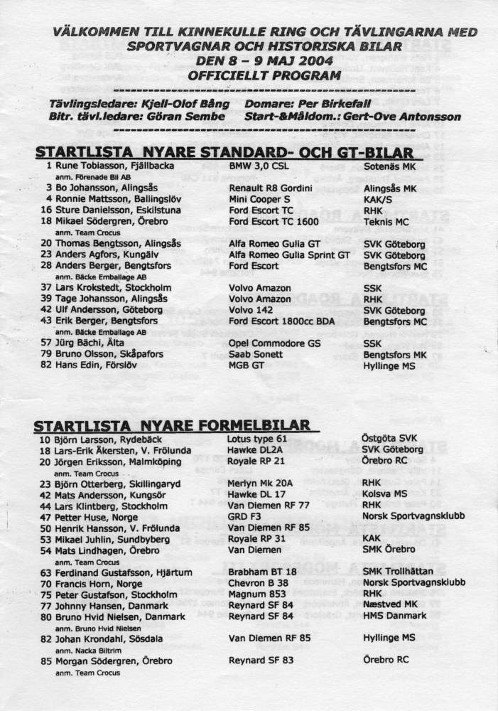 SSK Sportvagnsmeeting Kinnekulle 2004