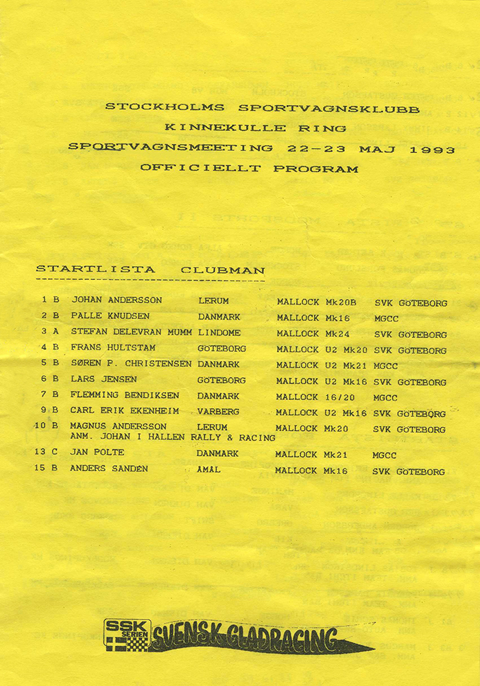 Sportvagnsmeeting Kinnekulle 1993
