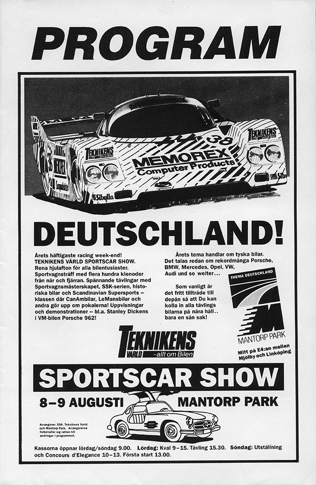 Teknikens Världs Sportscar Show Mantorp 1987